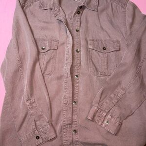 American Eagle Outfitters Mauve Button Down Shirt
